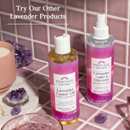 HERITAGE STORE Lavender Water Mist, Face and Body Spray, Pillow - Product Imagery