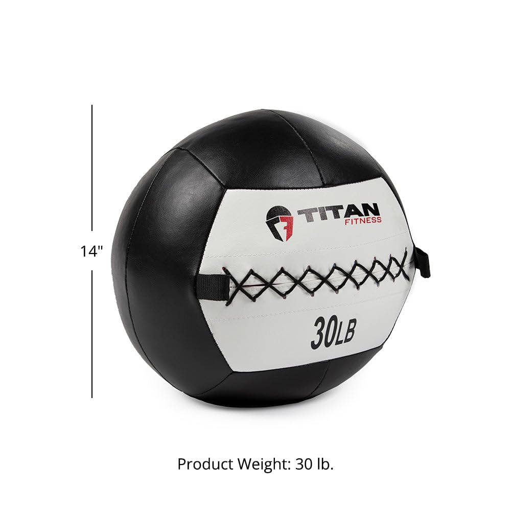 Titan Fitness Soft Leather Medicine Wall Ball Color Coded - Titan Fitness Official Imagery - 8