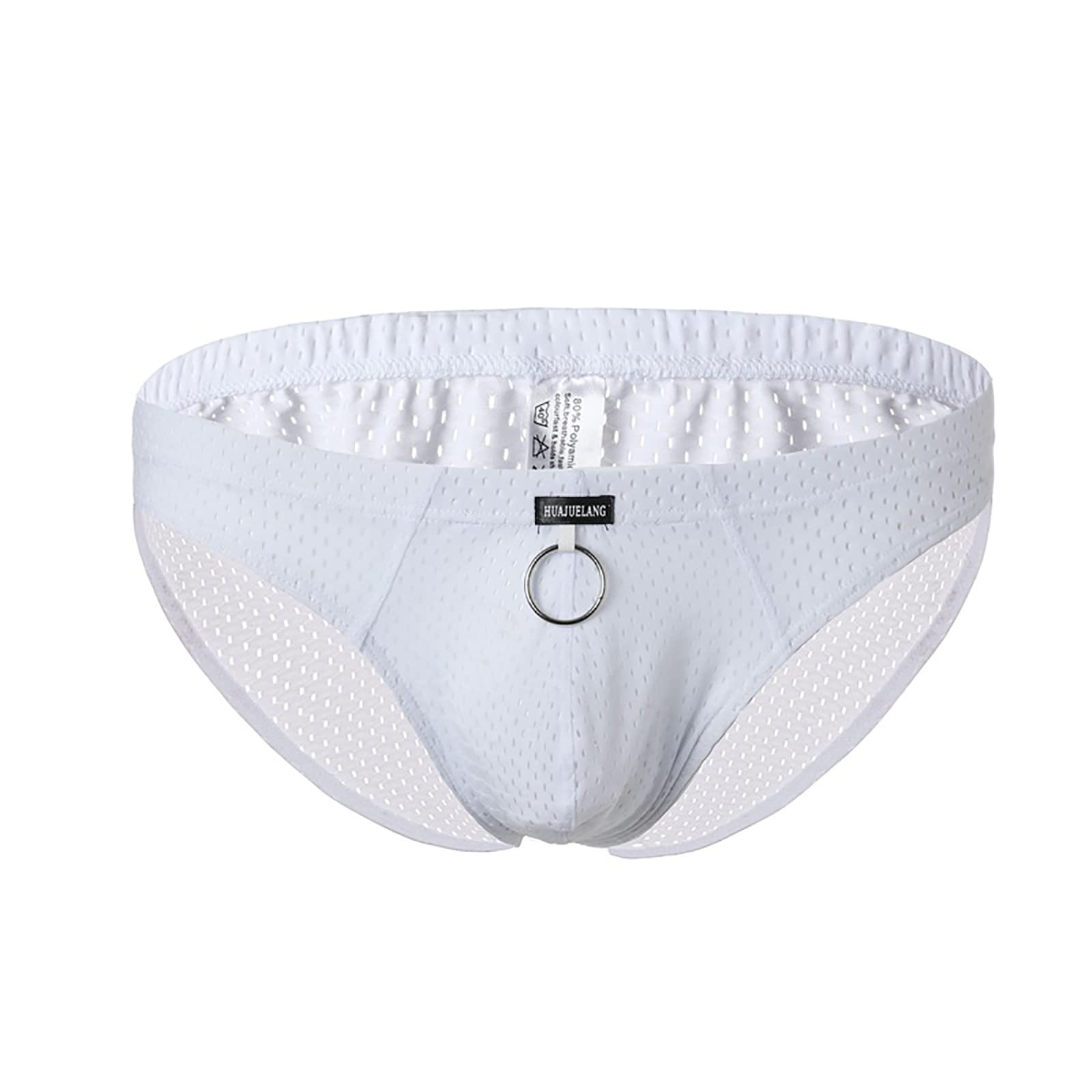 Mens Mesh Breathable Briefs with Ring Stretchy Sports Underwear Plain - View 4