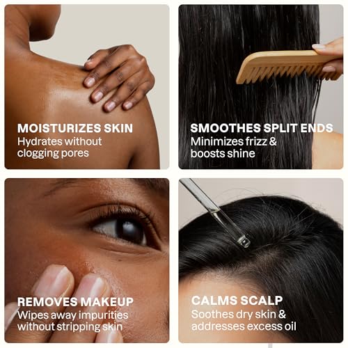 Cliganic Organic Jojoba Oil, 100% Cold Pressed for Face, Hair & - Product Imagery