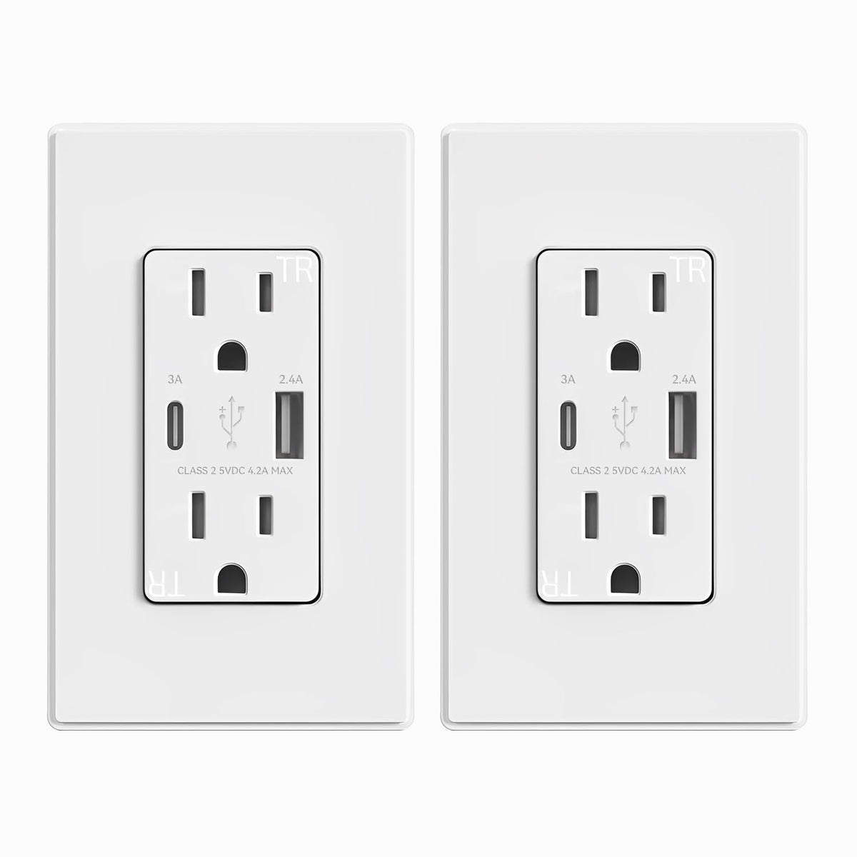 ELEGRP USB Charger Wall Outlet Type A C USB Ports 15 Amp - ELEGRP Official Imagery - 2