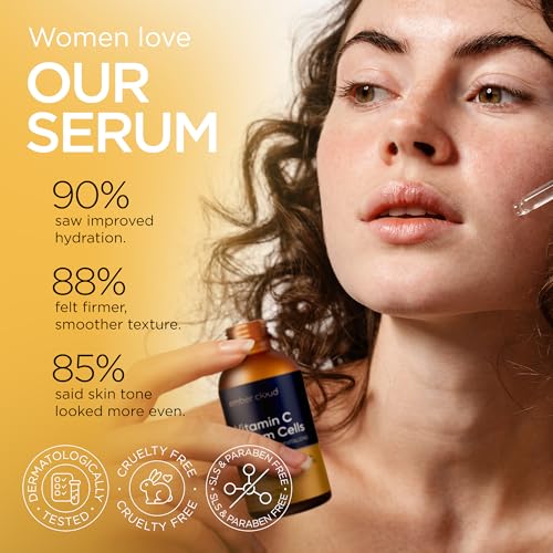 Vitamin C Serum for Face with Stem Cells & Hyaluronic Acid 1 Oz - Product Imagery