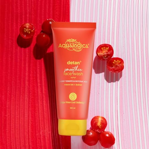 Aqualogica Detan+ Smoothie Face Wash with Glycolic Acid & Cherry - Product Imagery