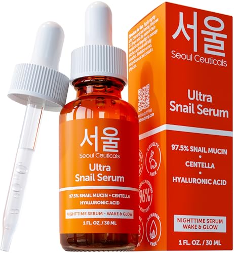 SeoulCeuticals 97.5% Snail Mucin Serum for Face K Beauty - SeoulCeuticals Official Product View 1