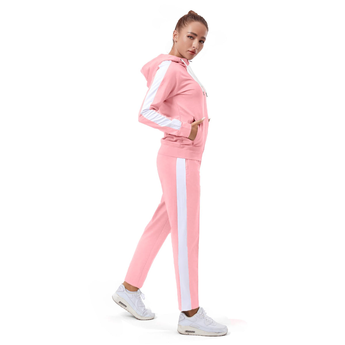 Womens Track Suits 2 Piece Set Full Zip Up Hoodie Jogging - TEZO Official Imagery - 6