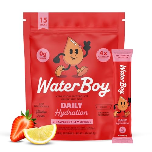 WaterBoy Daily Hydration Strawberry Lemonade Sugar Free - Waterboy Official Imagery - 1