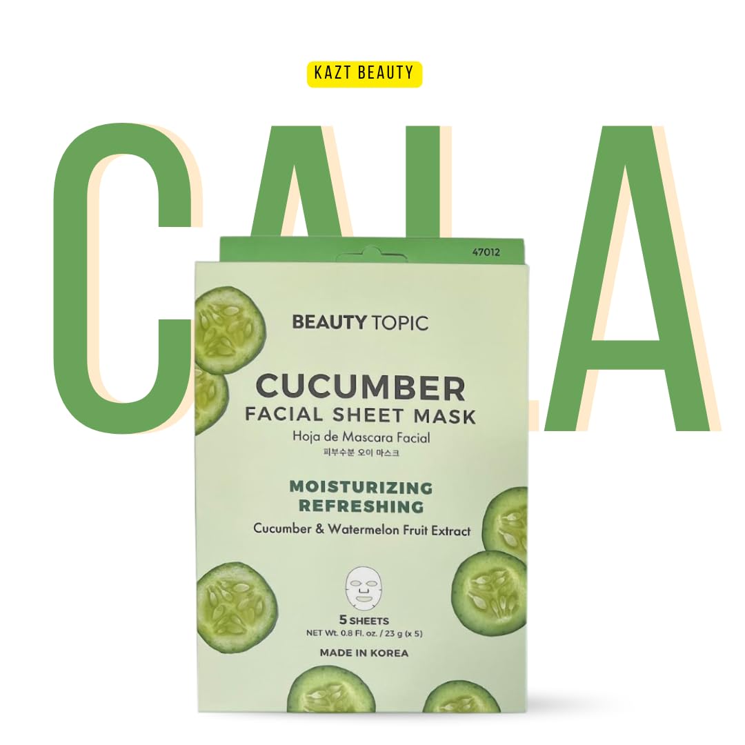 Beauty Topic Cucumber Facial Sheet Mask, 5 Sheets - KATZ BEAUTY CENTRAL