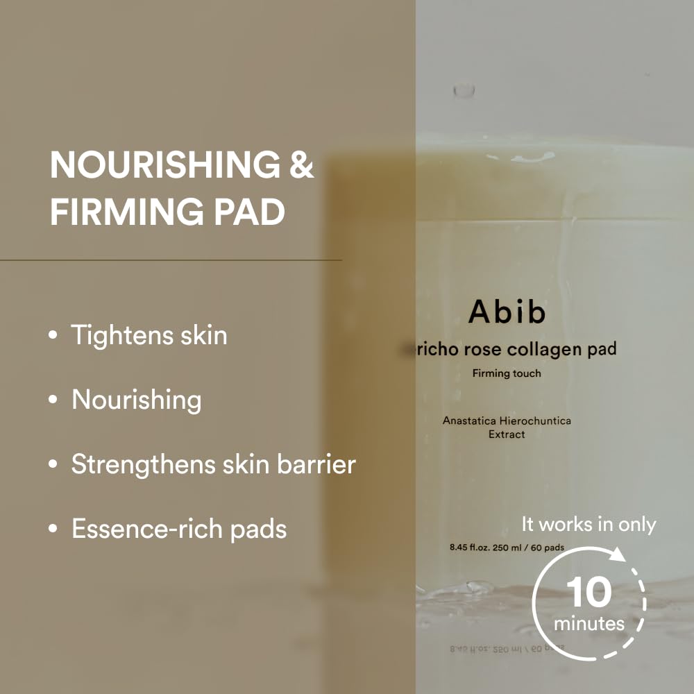 Abib Jericho Rose Non-animal Collagen Pad Firming Touch 60pads - Abib