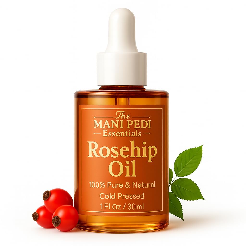 The Mani Pedi Essentials TMPE Rosehip Oil for Face. Pure, Natural, Cold - - The Mani Pedi Essentials Official Product View 2