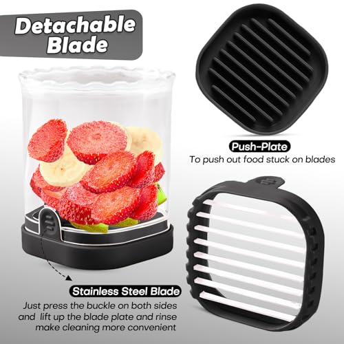Creative Strawberry Slicer, Detachable Cutter with Push Plate - Product Imagery