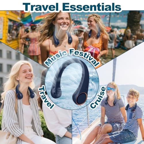 CIVPOWER Neck Fan: Portable Personal Neck Cooling Rechargeable - Product Imagery