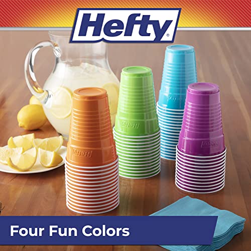 Hefty Party On Disposable Plastic Cups, Assorted, 16 Ounce, 100 - Product Imagery