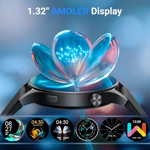 Fitpolo Smart Watch for Men Women,1.3" AMOLED Touchscreen - Product Imagery