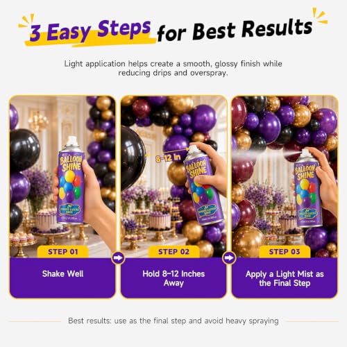 Balloon Shine Spray for Party : 15 oz Balloons Spray Silicone - Product Imagery