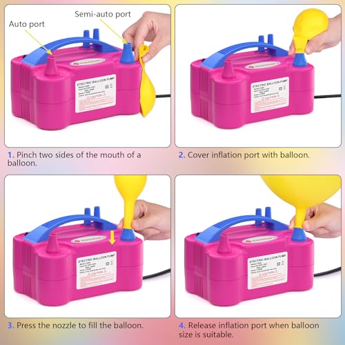 IDAODAN Electric Balloon Pump, Portable Electric Balloon Blower - Product Imagery
