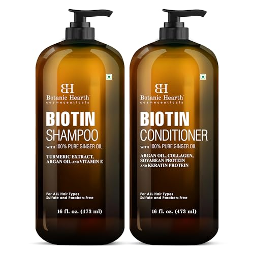 Botanic Hearth Biotin Shampoo and Conditioner Set - with Ginger Oil & Keratin - Botanic Hearth Official Product View 1