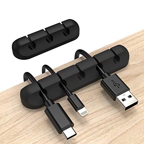 INCHOR Cord Organizer for Desk, Cable Organizer Cable Clips Holder Black - INCHOR Official Product View 1