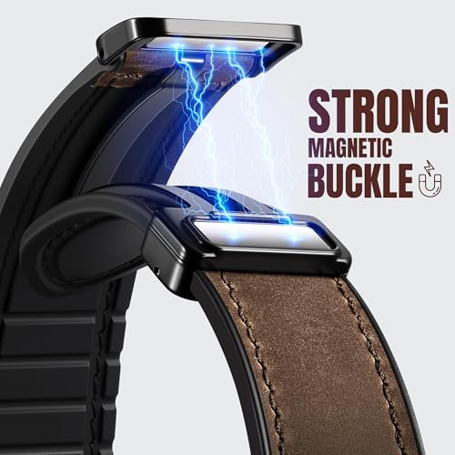 Magnetic Leather Band Compatible with Galaxy Watch 9 8 Band 40mm - Product Imagery