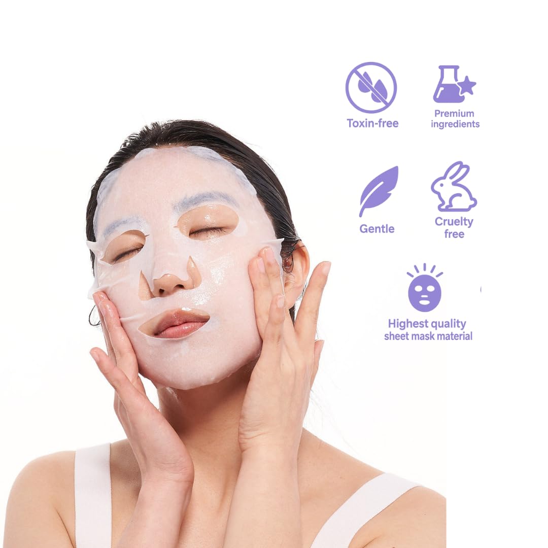 FACETORY Everyday 8 Korean Face Mask Variety Pack Hydrate - FACETORY Official Product Imagery - 6