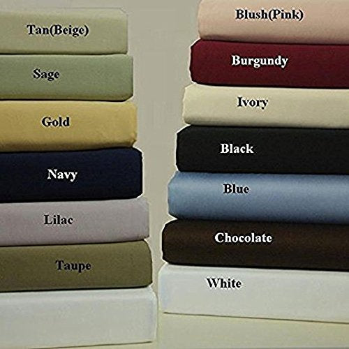 Royal Hotel Bedding Solid Ivory 600-Thread-Count 4pc - Product Imagery