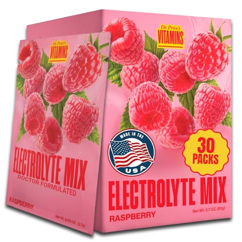 Dr. Price's Vitamins Electrolytes Powder Packets, Raspberry, 30 - Product Imagery