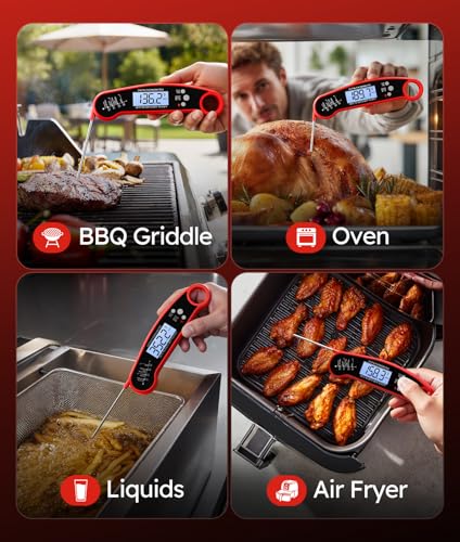 Meat Thermometer Digital, 1-2 Sec Instant Read, Food, Cooking, - Product Imagery