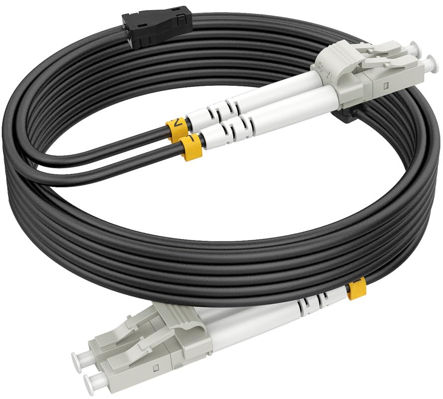 OM3 LC to LC Fiber Patch Cable Armored Multimode 65ft 20m - RamboCables Official Imagery - 1