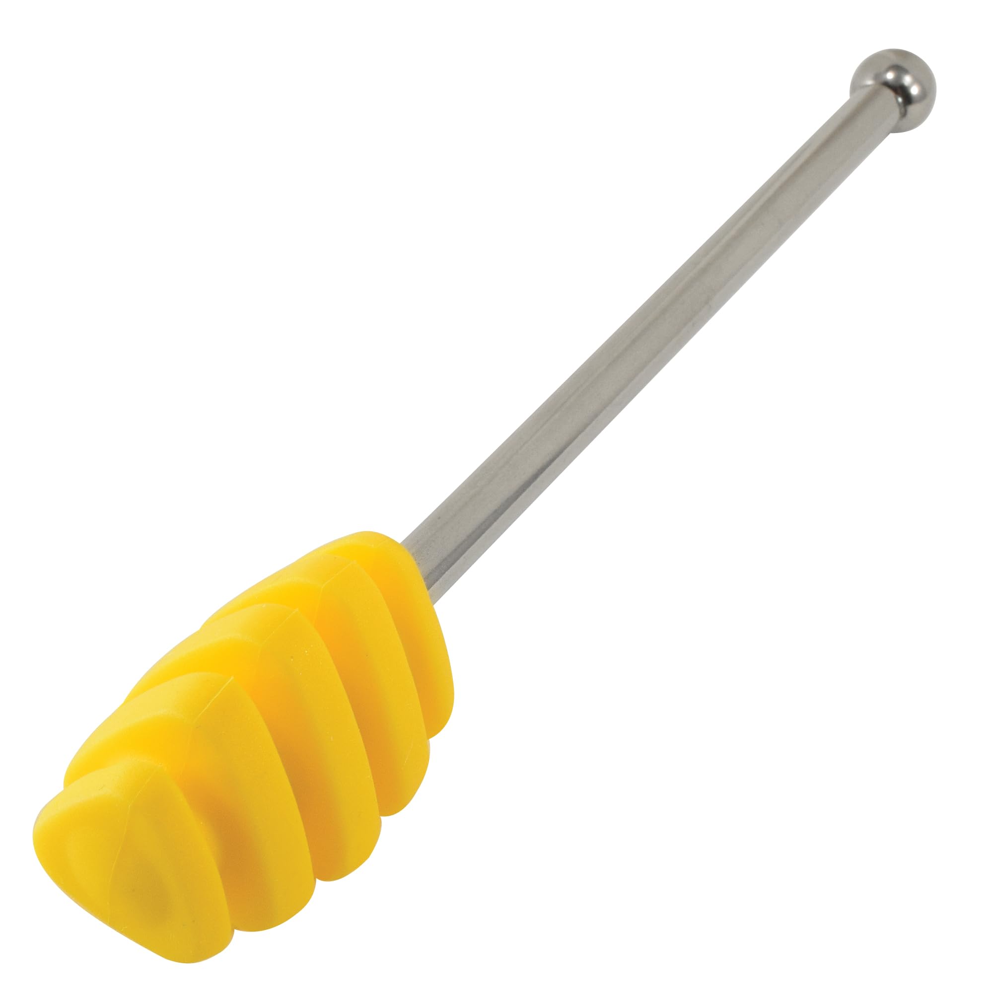 R&M Silicone Honey Dipper 6" with Stainless Steel Handle – Yellow Hone - View 2