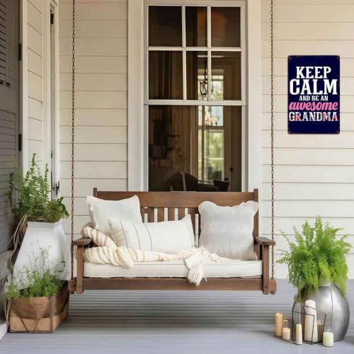 Keep Calm And Be An Awesome Grandma Aluminum Metal Sign, 8X12 - Product Imagery