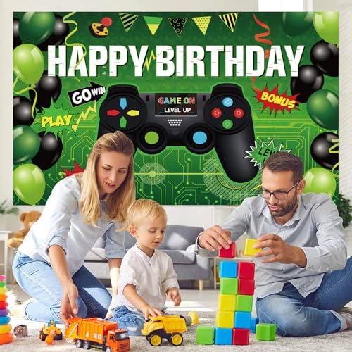Video Game Party Decoration for Birthday Background Game On for - Product Imagery