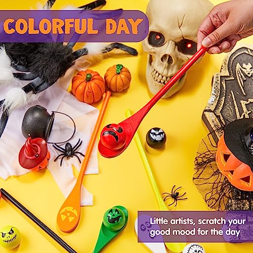 JOYIN 6 Pcs Halloween Egg and Spoon Race Game Set; Eyeballs and - Product Imagery