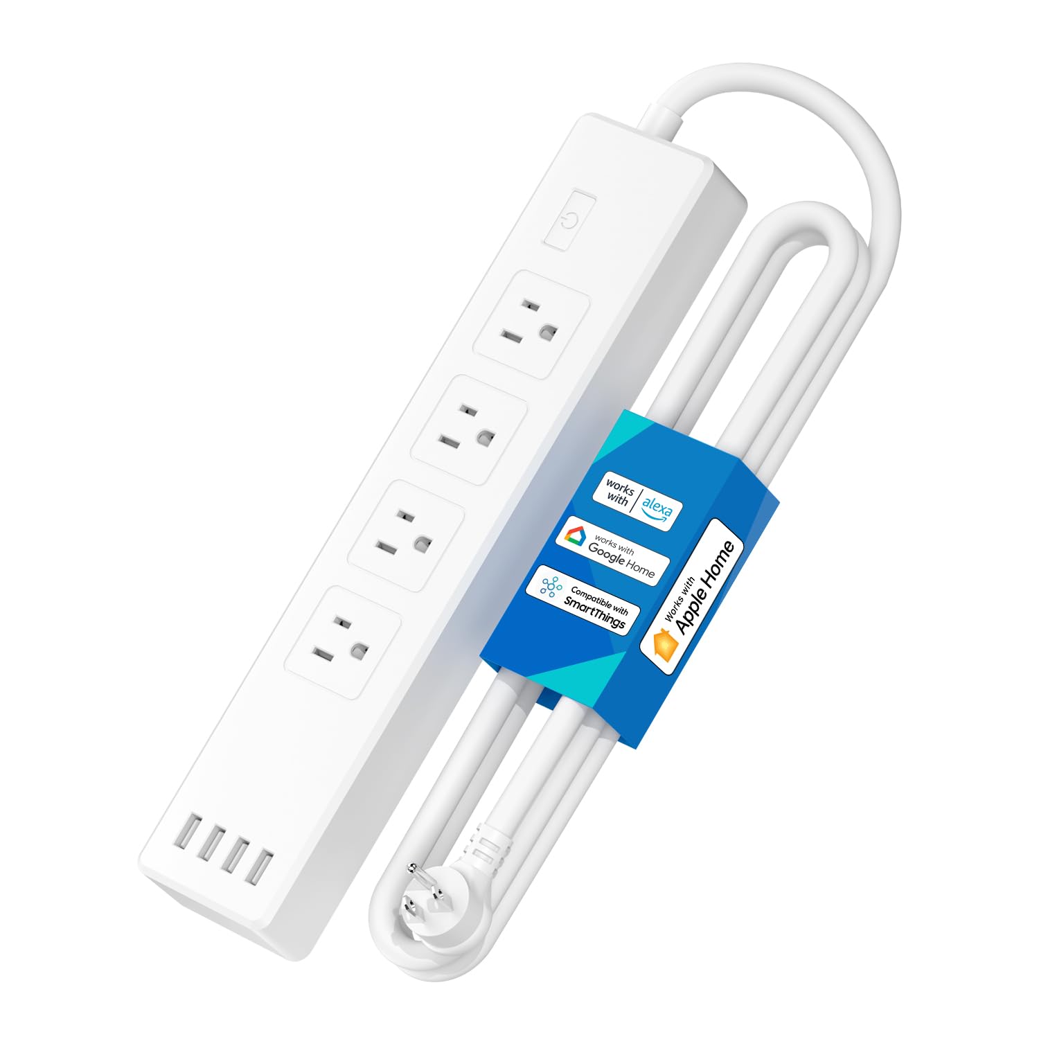meross Smart Plug Power Strip PD 20W USB C 15A WiFi Flat - meross Official Imagery - 1