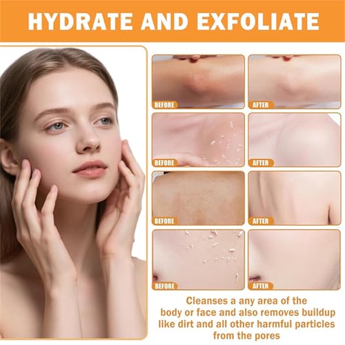 Turmeric & Sakura Body Scrub Set, 2 Pack Exfoliating Face & Body - Product Imagery