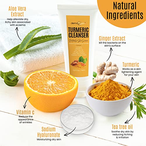 Turmeric Facial Cleanser – Natural Anti-Aging Exfoliating - Product Imagery