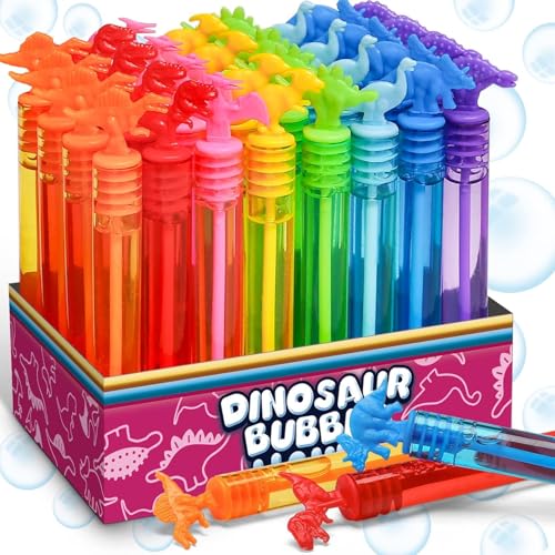 32 Pack Bubble for Kids Party Favors, 8 Style Dinosaur Mini - Product Imagery