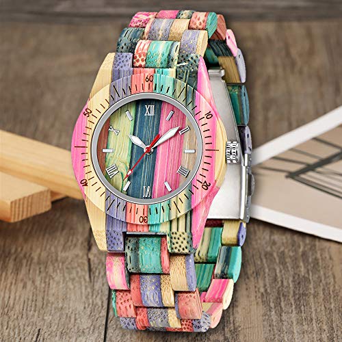 Tiong Womens Wooden Watch with All Wood Strap Analog Classic - Product Imagery