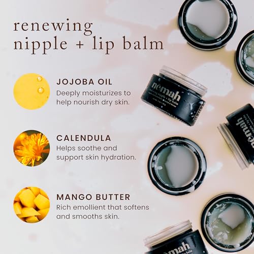 Nemah Nipple Cream, 2 In 1 Nursing Balm And Lip Balm, Non - Product Imagery