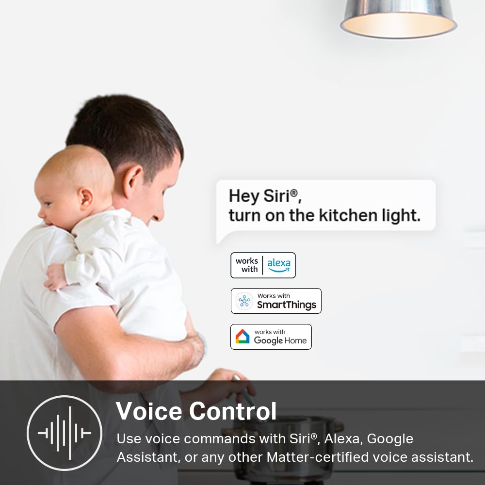 Kasa Smart Kasa Matter Smart Light Switch, KS205P3, Single Pole, Need Neutral Wi - Kasa Smart Official Product View 5