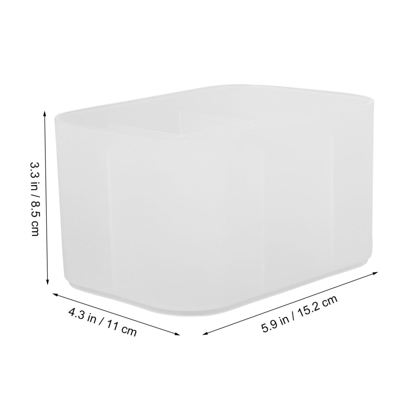 PAMINGONO Nail Art Tools Box Desktop Storage Box for Nail Art Pens Brush Decor 6 Slots in White
