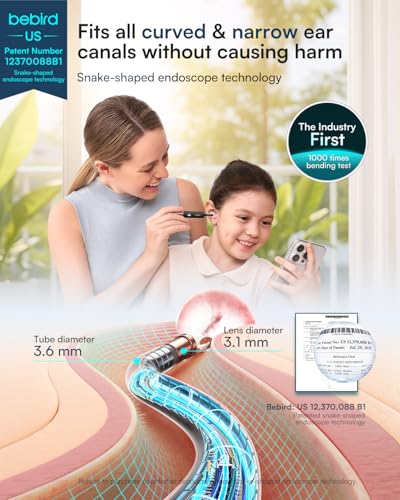 Bebird Earsight Ultra 2K Ear Wax Removal Tool Camera,Pain-Free - Product Imagery