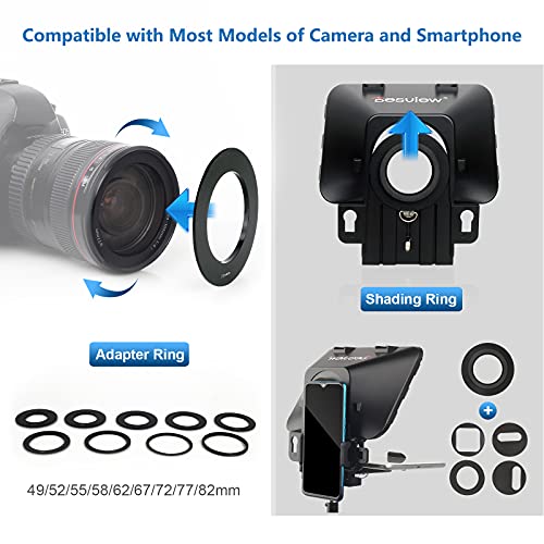 Desview T3 Portable Teleprompter for Camera & Smartphone, Tablet - Product Imagery
