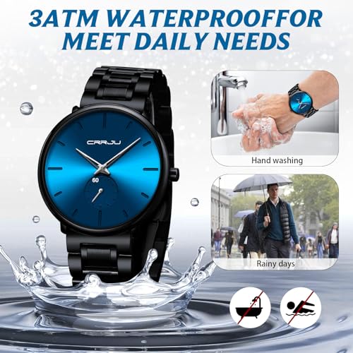 Mens Watches Ultra-Thin Minimalist Waterproof-Fashion Wrist - Product Imagery