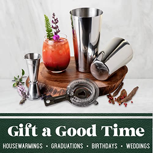 Mixology & Craft Boston Shaker Set with Weighted Martini Shakers - Product Imagery