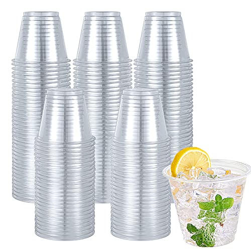 300 Pack 9oz Clear Plastic Cups,Disposable Crystal Drinking - Product Imagery