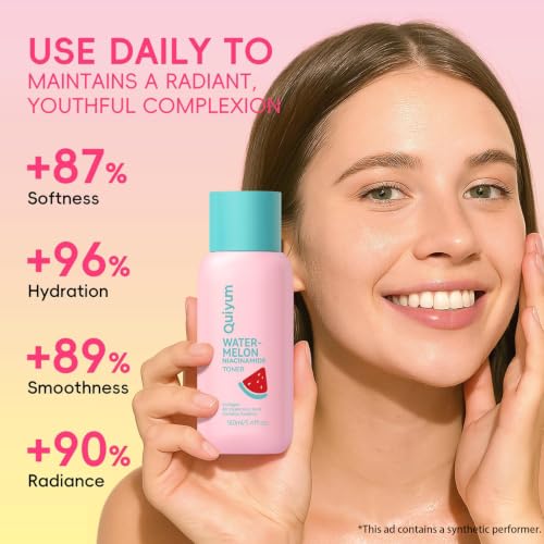 Watermelon & Niacinamide Skincare Set for Women Teens Girls, 6PCS - Product Imagery