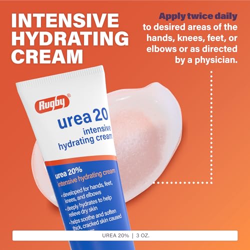 Rugby Urea 20% Intensive Hydrating Cream - Urea Cream for Feet, - Product Imagery