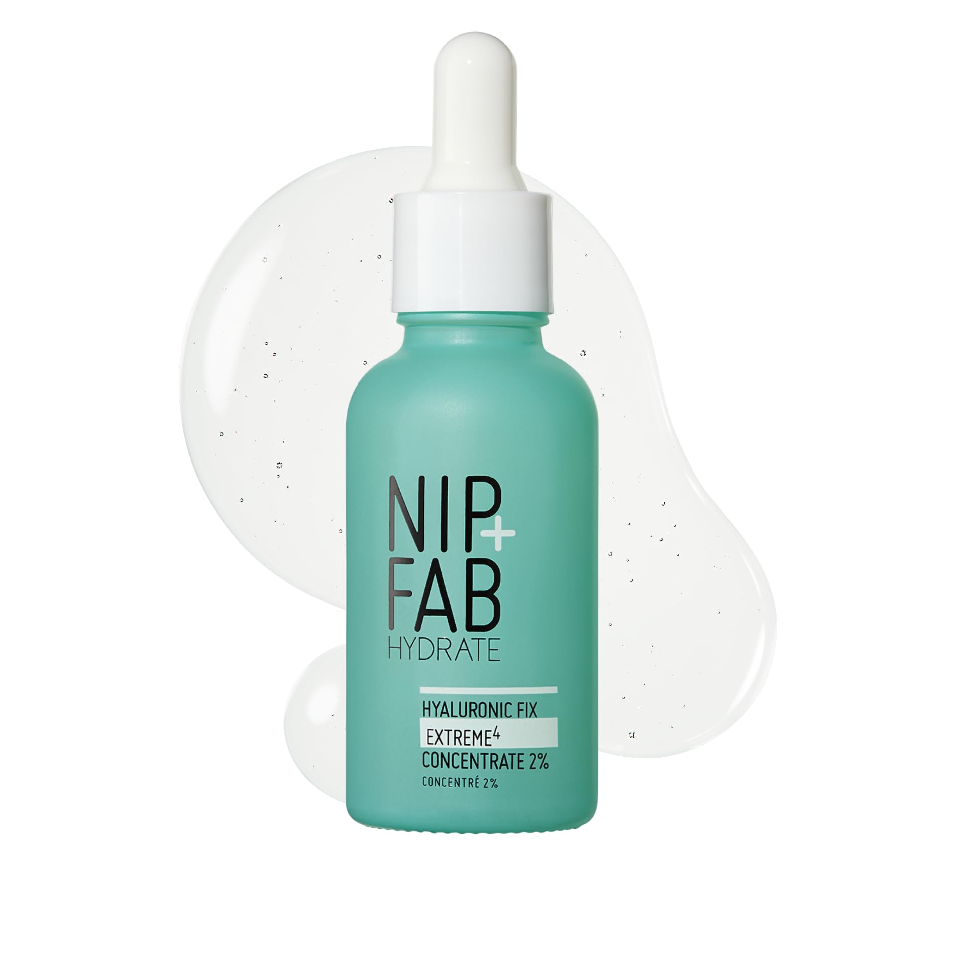 Nip + Fab Hyaluronic Fix Extreme 4 2% Concentrate, Daily Concentrated Drops for Face, Quick drying serum to replenish moisture levels. For dewy and visibly plumped skin, Multicolor, 30ML