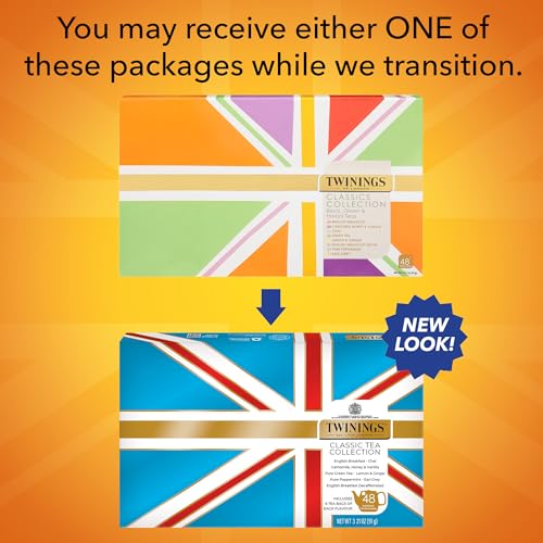 Twinings Classic Tea Collection Gift Box, 48 Tea Bags (1 Pack) - Product Imagery