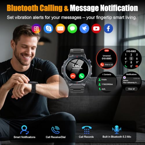 Jugeman Military Smart Watch for Men with Dual-Band GPS, 5ATM - Product Imagery
