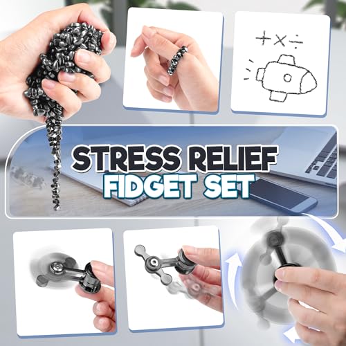 5 Pcs Fidget Toys for Adults & Teens Magnetic Putty Beads Cool - Product Imagery